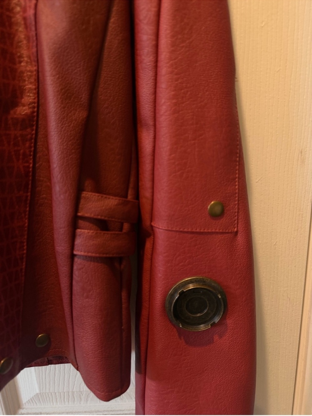 Marvel Red Bomber Jacket with Brass Accents - Picture 5 of 7